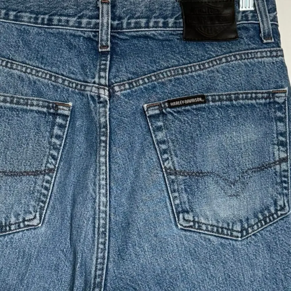Harley Davidson Mens Blue Jeans 36 x 30 Genuine Black Tag Motorcycle Denim